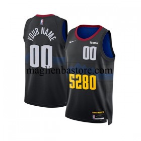 Maglia NBA Denver Nuggets Personalizzate Nike 2023-2024 City Edition Nero Swingman - Uomo